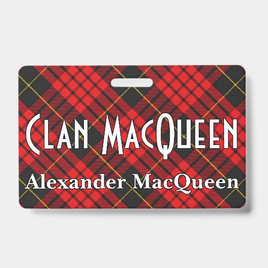 Badge Tartan du clan MacQueen Snappy (Avant)