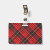 Badge Tartan du clan MacQueen Snappy (Arrière avec clip)