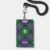 Badge Tartan du clan Malcolm (Avant avec lanière)