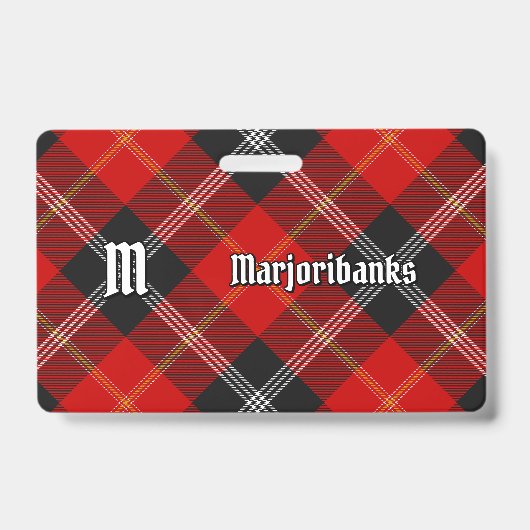 Badge Tartan du clan Marjoribanks (Avant)