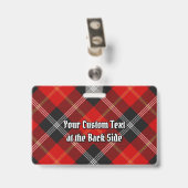 Badge Tartan du clan Marjoribanks (Arrière avec clip)