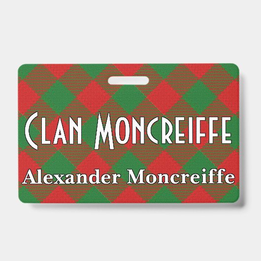 Badge Tartan du clan Moncreiffe Snappy (Avant)