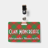 Badge Tartan du clan Moncreiffe Snappy (Avant avec clip)