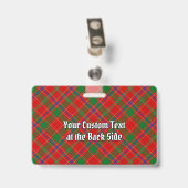 Badge Tartan du clan Munro (Arrière avec clip)