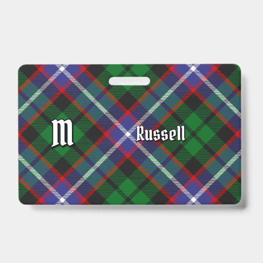 Badge Tartan du clan Russell (Avant)