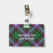 Badge Tartan du clan Russell (Arrière avec clip)
