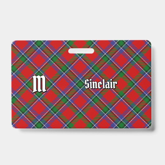 Badge Tartan du Clan Sinclair (Avant)