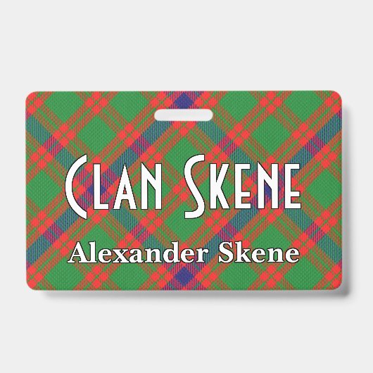 Badge Tartan du clan Snappy Skene (Avant)