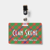 Badge Tartan du clan Snappy Skene (Avant avec clip)
