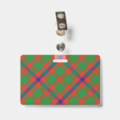 Badge Tartan du clan Snappy Skene (Arrière avec clip)