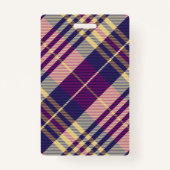 Badge Tartan mauve, or et bleu (Dos)