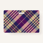 Badge Tartan mauve, or et bleu (Dos)