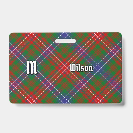 Badge Tartan moderne du clan Wilson (Avant)