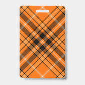 Badge Tartan Orange Halloween (Arrière)