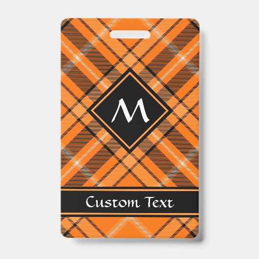 Badge Tartan Orange Halloween (Avant)
