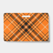 Badge Tartan Orange Halloween (Arrière)