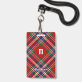 Badge Tartan rouge Clan MacFarlane (Avant avec lanière)