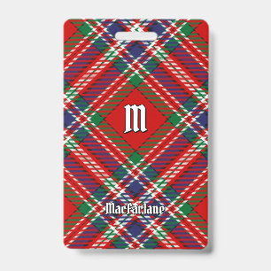 Badge Tartan rouge Clan MacFarlane