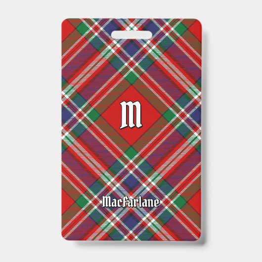 Badge Tartan rouge Clan MacFarlane (Avant)