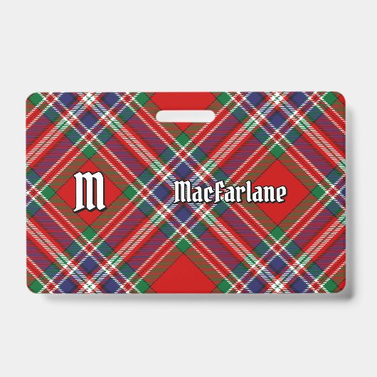 Badge Tartan rouge Clan MacFarlane (Avant)