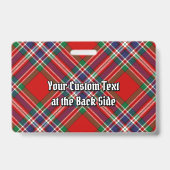 Badge Tartan rouge Clan MacFarlane (Arrière)