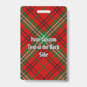 Badge tartan rouge Clan Morrison (Arrière)