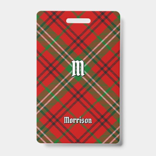 Badge tartan rouge Clan Morrison (Avant)