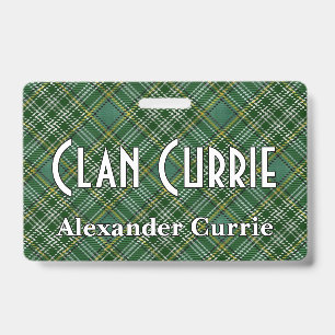 Badge Tartan Snappy Clan Currie