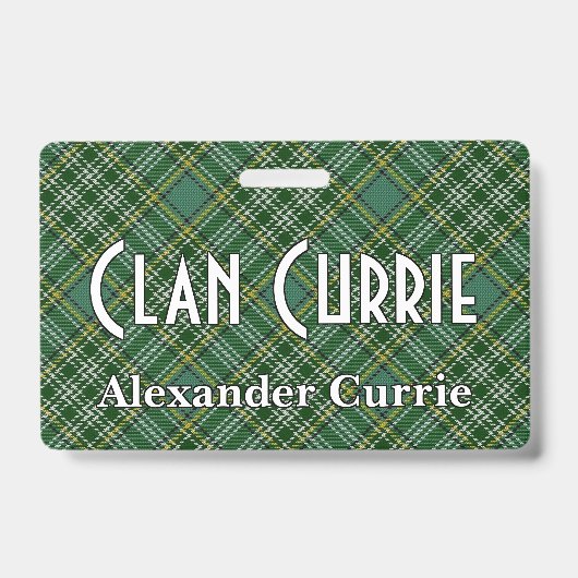 Badge Tartan Snappy Clan Currie (Avant)