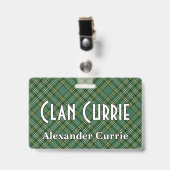 Badge Tartan Snappy Clan Currie (Avant avec clip)