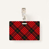 Badge Tartan vif de MacQueen de clan (Dos avec clip)