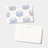 Badge Tatouage éléphant et fleur (Avant & arrière)