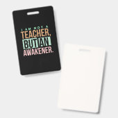 Badge Teacher Art Teacher An Awakener (Avant & arrière)