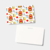 Badge Teacher Gift | Apple Back To School (Avant & arrière)