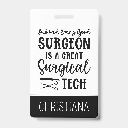 Badge Tech Chirurgical | Reconnaissance de Technologue C (Avant)