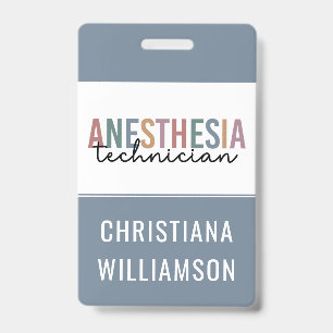 Badge Technicien d'anesthésie personnalisée Technique d'