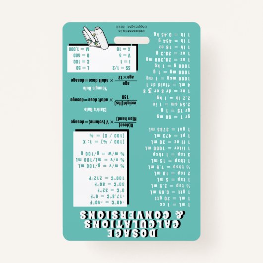 Badge Technicien en pharmacie - Calculs/Règles (S2) (Devant)