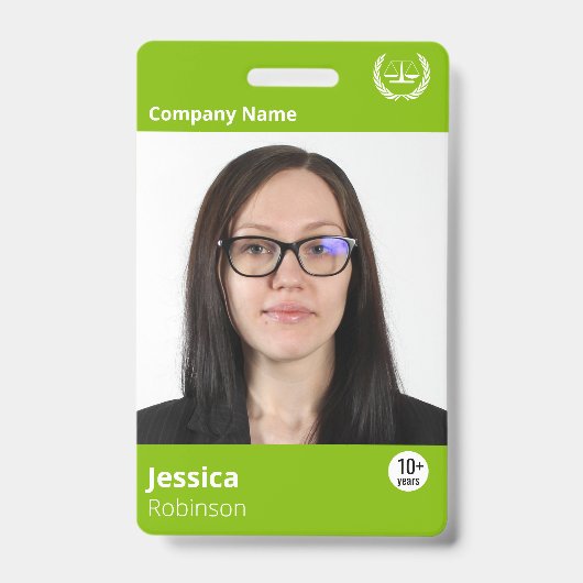 Badge Technicien informatique moderne et verte Imprimé s (Front)