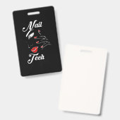 Badge Technicienne de manucure fière (Avant & arrière)