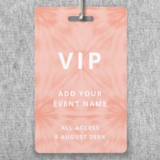 Badge Teint | Coral Pink Event Festival Concert VIP