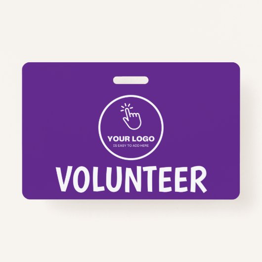 Badge Téléchargez facilement votre logo Custom Volunteer (Devant)