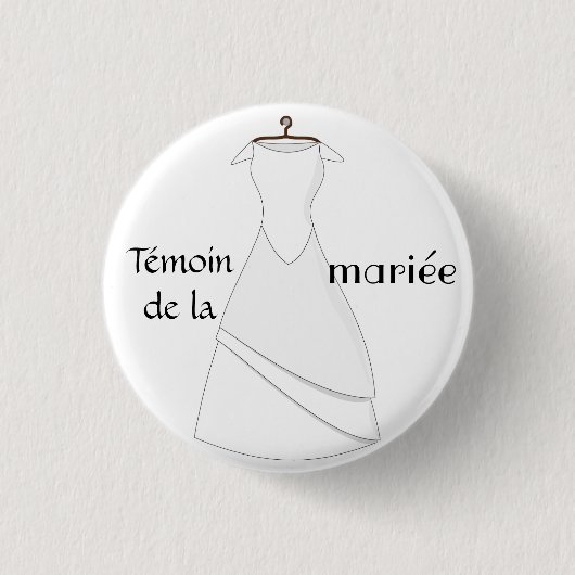 Badge témoin de la mariée (Devant)