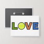 Badge Tennis Love Rectangular Button (Recto/Verso)