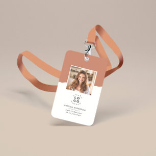 Badge Terracotta naturel moderne minimal photo abstrait