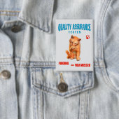 Badge Testeur QA Humour de chat (Insitu)