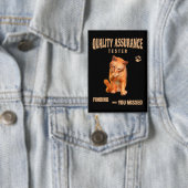 Badge Testeur QA Humour Félin (Insitu)