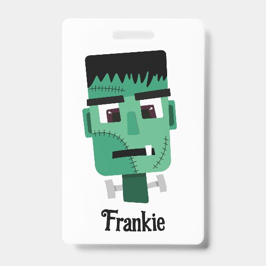 Badge Tête de monstre de Frankenstein (Avant)