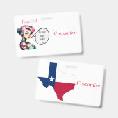 Badge Texas Girl Thunder_Cove (Avant & arrière)