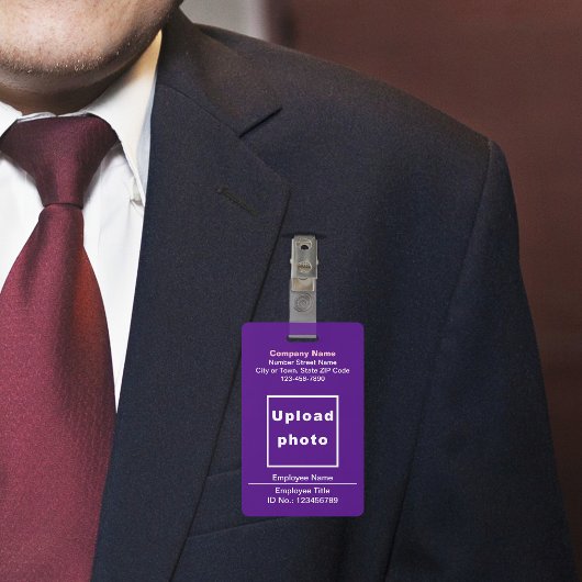 Badge Texte Avec Photo D'employé Violet