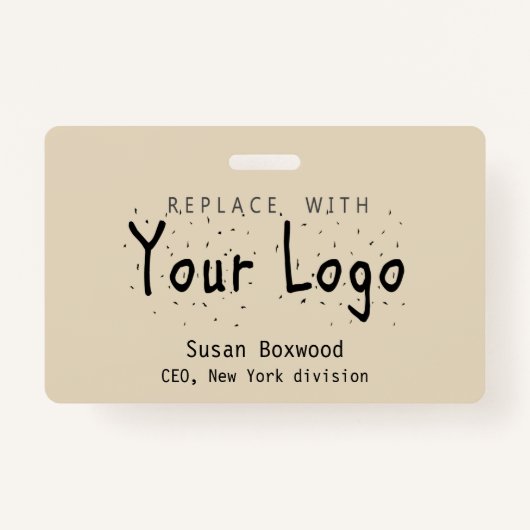 Badge Texte de remplacement du logo personnalisé de badg (Devant)